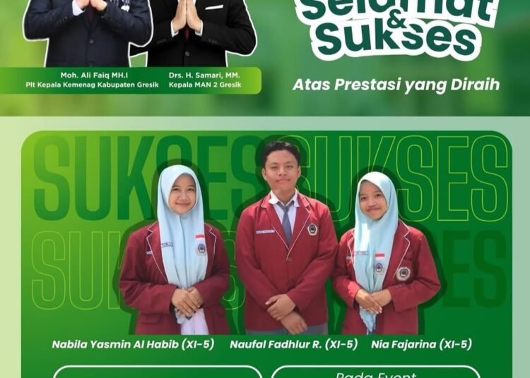 Kreativitas Tanpa Batas, Tim MAN 2 Gresik Raih Juara 3 Lomba Short Video Gebyar ISTAZ 2026