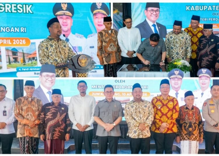 Bupati Gresik Dampingi Mendag RI Budi Santoso Resmikan Pasar Rakyat Sidayu Rp30 Miliar 