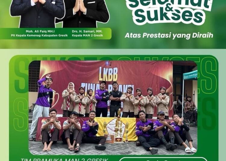 Tim Pramuka MAN 2 Gresik “Scout Rider” Berjaya di LKBB Tunas Bhakti 2026