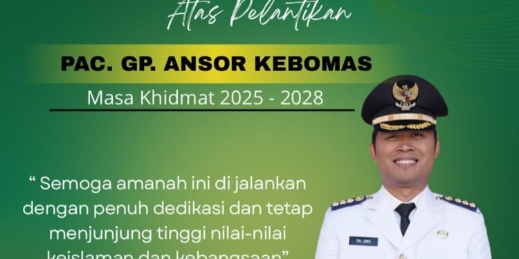Camat Kebomas sekaligus Dewan Pertimbangan MUI Ucapkan Selamat Atas Pelantikan GP Ansor Kebomas