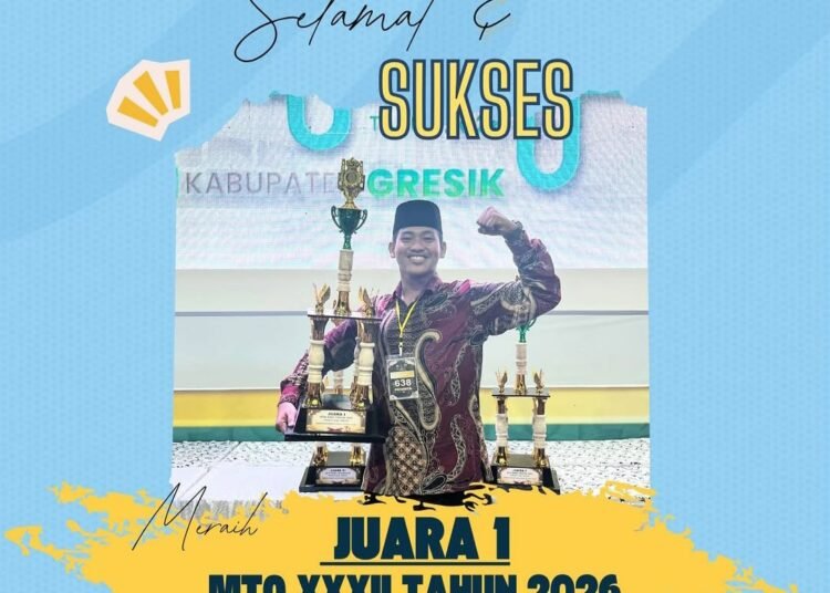 Muhammad Azzam Firdaus Rahman Raih Juara 1 MTQ XXXII Tingkat Kabupaten Gresik