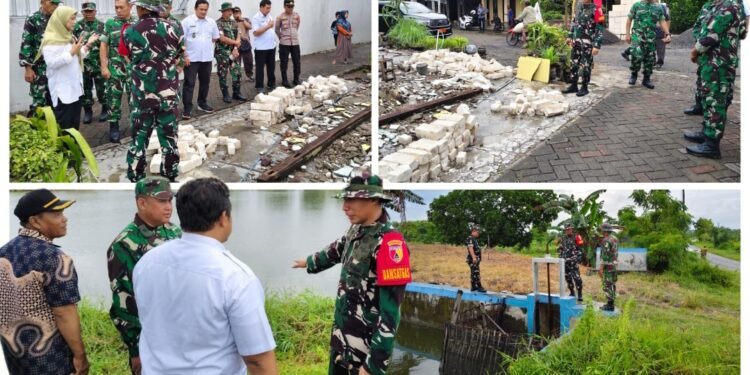 TMMD ke-128 Dimulai, Dandim Gresik Tinjau Langsung Perbaikan Irigasi dan Rumah Tidak Layak Huni