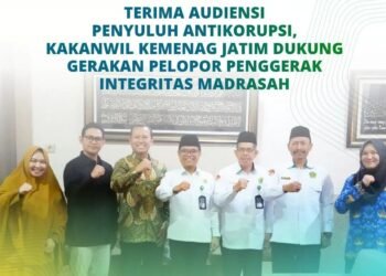Kakanwil Kemenag Jatim Akhmad Sruji Bahtiar Sambut Hangat Audiensi Penyuluh Antikorupsi