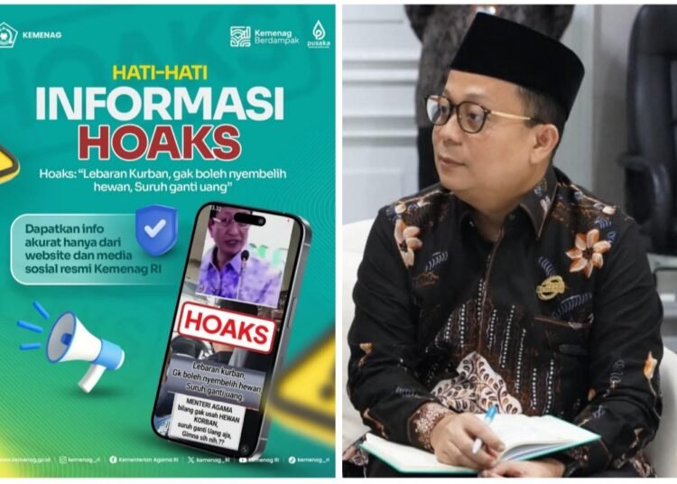 Hoaks !! Beredar Kabar Menag RI Larang Penyembelihan Hewan Kurban dan Minta Diganti Uang