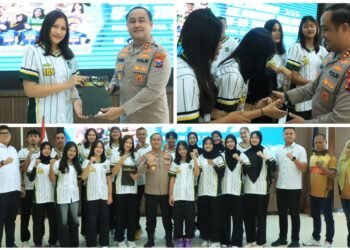 Penuh Semangat !! Kapolres Gresik Berangkatkan Atlet PBVSI Gresik ke Kejuaraan Nasional Bola Voli U-18 2026