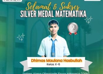 Bikin Bangga !! Dhimas Maulana Hasbullah MAN 1 Gresik Raih Silver Medali Olimpiade Matematika Tingkat Nasional
