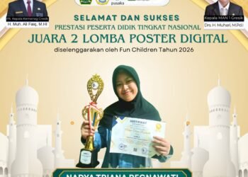 Nadya Triana Regnawati, Siswi MAN 1 Gresik Sukses Raih Juara 2 Lomba Poster Digital Tingkat Nasional