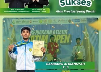Melesat di Lintasan Atletik: Bambang Afriansyah Raih Juara 2 Lari 800 M Jatim Open 2026