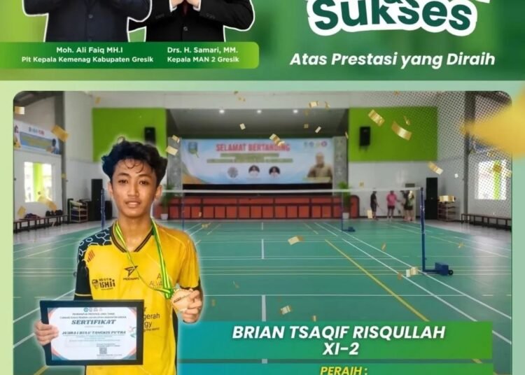 Menuju Panggung Jawa Timur: Brian Tsaqif Risqullah Sabet Juara 1 O2SN Kabupaten Gresik