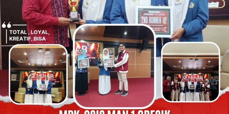 Istimewa !! Tim MPK-OSIS MAN 1 Gresik Raih Juara 3 Lomba  Inovasi Program Tingkat Nasional 