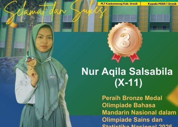 Juara Lagi !! Nur Aqila Salsabila Raih Bronze Medali Olimpiade Bahasa Mandarin Nasional 2026