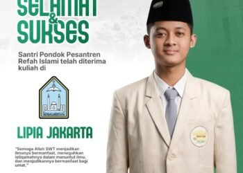Istimewa !! Ayyas Bilhaq Santri Refah Islami Berhasil Diterima Kuliah di LIPIA Jakarta