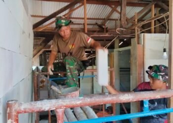 Di Balik TMMD di Desa Slempit, Ada Serka Maslahan Prajurit yang Memiliki Ilmu Tukang Bangunan