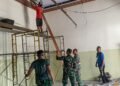 Hadirkan Kenyamanan Ibadah, Satgas TMMD Bersama Warga Percantik Musala Dusun Lingsir