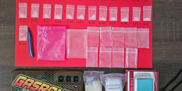 Gerak Cepat !! Satresnarkoba Polres Gresik Ringkus Dua Pengedar Sabu, Puluhan Paket Siap Edar Disita
