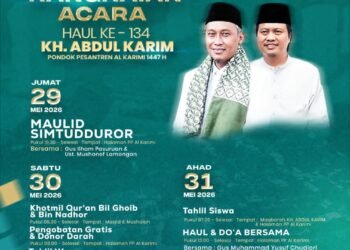 Inilah Rangkaian Agenda Acara Haul ke-134 KH Abdul Karim Ponpes Alkarimi Gresik