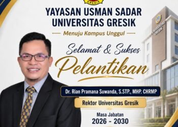 Transformasi Menuju Kampus Unggul, Ketua Yayasan Usman Sadar Universitas Gresik Ucapkan Selamat Pelantikan Dr. Rian Pramana sebagai Rektor Unigres