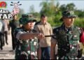 Mantap !! Dandim Gresik Tak Kenal Lelah Turun Langsung Kawal TMMD ke-128 di Desa Slempit Kedamean