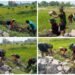 Mentari Pagi Semangat Gotong Royong Hadir Lagi, TNI Bangun Tanggul Penahan Tanah untuk Petani