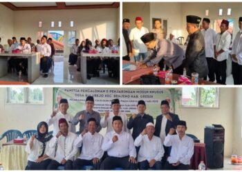 Pertama di Kota Santri, Penjaringan Modin Bulurejo Benjeng Gunakan Tes Tulis dan Wawancara Hadirkan DMI Gresik