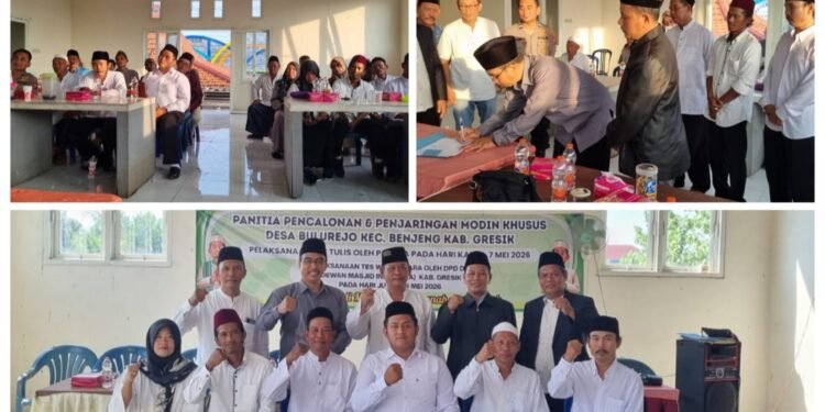 Pertama di Kota Santri, Penjaringan Modin Bulurejo Benjeng Gunakan Tes Tulis dan Wawancara Hadirkan DMI Gresik