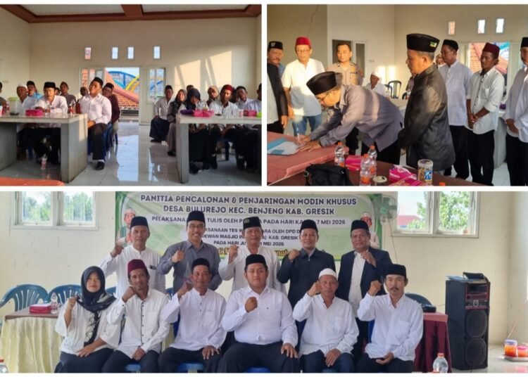 Pertama di Kota Santri, Penjaringan Modin Bulurejo Benjeng Gunakan Tes Tulis dan Wawancara Hadirkan DMI Gresik