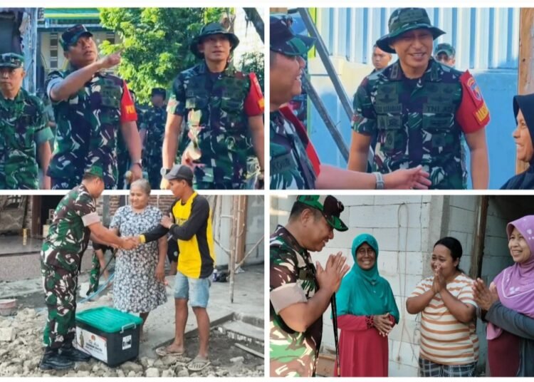 Merakyat !! Dandim Gresik Membersamai Danrem 084/BJ Tinjau TMMD di Slempit Kedamean