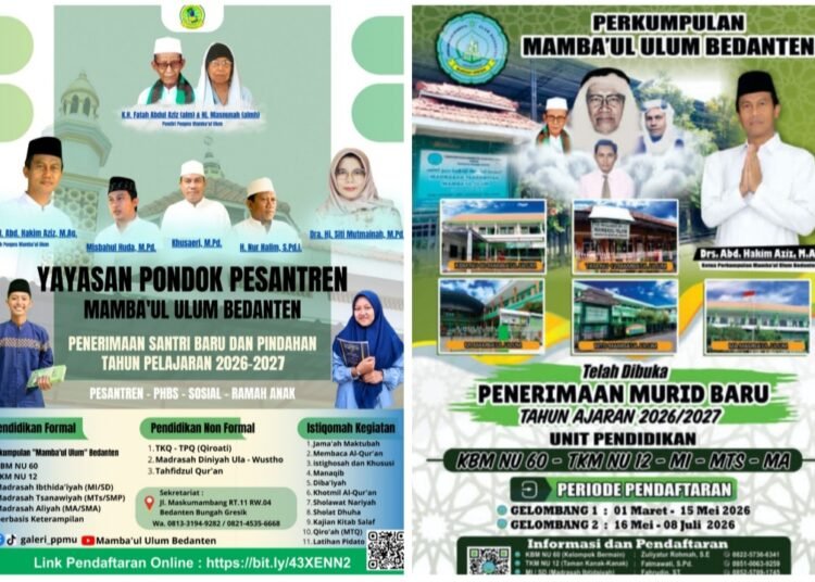 Monggo !! Pondok Pesantren Mambaul Ulum Bedanten Resmi Buka Penerimaan Santri Baru dan Pindahan 2026-2027