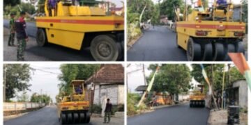 TMMD 128 Kodim Gresik Hadirkan Senyum Warga: Jalan Desa Rusak Diaspal Mulus dan Nyaman