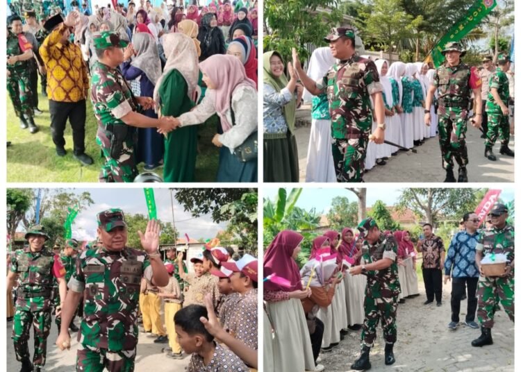 Sambutan Hangat Warga Iringi Penutupan TMMD ke-128 di Desa Slempit Kedamaean 