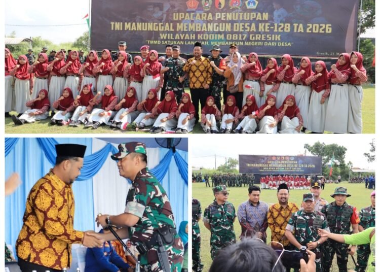 Satu Bulan Full Manfaat, TMMD ke-128 Resmi Ditutup: Sinergi TNI dan Pemkab Gresik Bersama Membangun Desa