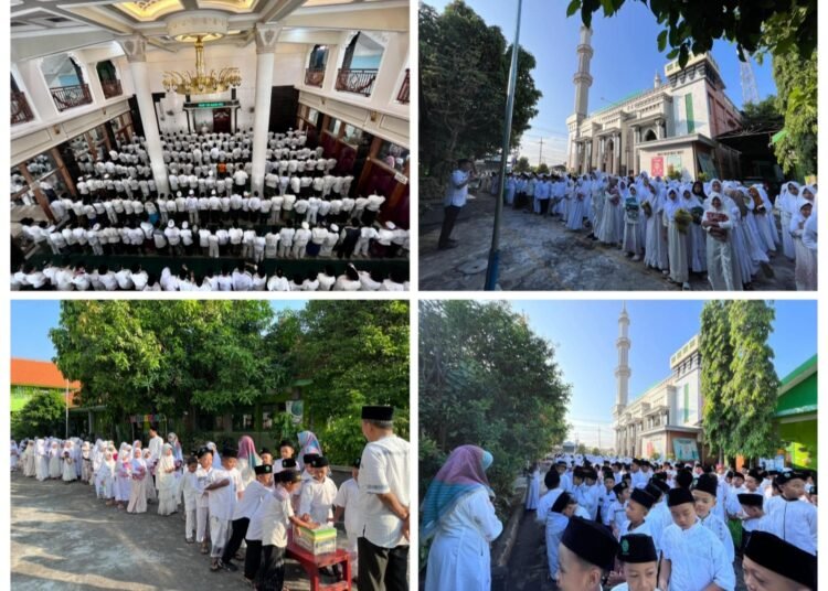 Menuju Milad ke-46, Ratusan Murid MIN 1 Gresik Padukan Doa Bersama dan Aksi Sosial