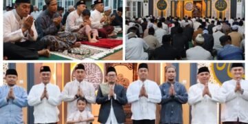 Suasana Kekeluargaan Warnai Sholat Idul Adha di Masjid Baiturrahman Kodim 0817/Gresik
