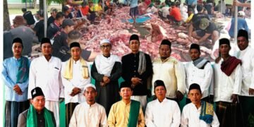 Idul Adha 1447 H, Masjid Nurul Huda Lowayu Sembelih 7 Ekor Sapi dan 149 Kambing