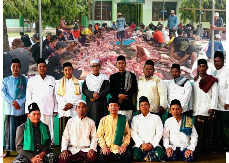 Idul Adha 1447 H, Masjid Nurul Huda Lowayu Sembelih 7 Ekor Sapi dan 149 Kambing