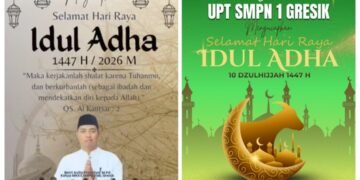 Ketua MKKS sekaligus Kepala UPT SMPN 1 Gresik Ucapkan Selamat Hari Raya ldul Adha 10 Dzulhijjah 1447 H