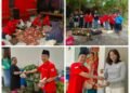 Ratusan Tukang Becak, Petugas Parkir dan Masyarakat Sumringah Dapat Daging Kurban dari DPC PDI Perjuangan Gresik