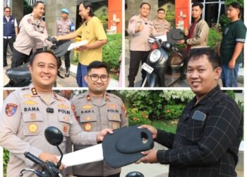 Polres Gresik Gerak Cepat Ungkap Tiga Kasus Curanmor, Motor Korban Langsung Dikembalikan Gratis !!