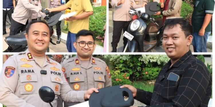 Polres Gresik Gerak Cepat Ungkap Tiga Kasus Curanmor, Motor Korban Langsung Dikembalikan Gratis !!