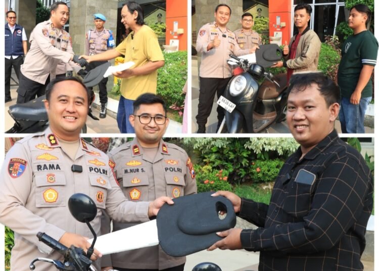 Polres Gresik Gerak Cepat Ungkap Tiga Kasus Curanmor, Motor Korban Langsung Dikembalikan Gratis !!