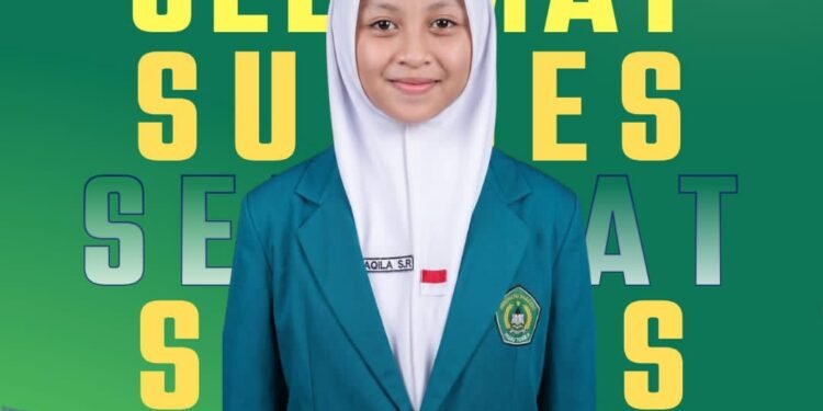 Aqila Salsabila Rahmadhani Siswi MTsN Gresik Raih Peringkat 3 Tolak Peluru di Ajang O2SN Kabupaten Gresik