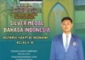 Tekun Belajar dan Bimbingan Guru Antarkan Adzikrul Hakim Raih Silver Medali Olimpiade Bahasa Indonesia Tingkat Nasional