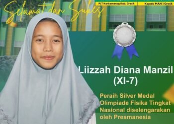 Siswi MAN 1 Gresik Sukses Raih Silver Medali Olimpiade Fisika Tingkat Nasional