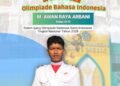 M. Awan Raya Siswa MAN 1 Gresik Berhasil Sabet Bronze Medali Olimpiade Bahasa Indonesia Tingkat Nasional