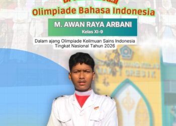 M. Awan Raya Siswa MAN 1 Gresik Berhasil Sabet Bronze Medali Olimpiade Bahasa Indonesia Tingkat Nasional