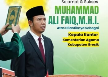 Selamat dan Sukses !! Muhammad Ali Faiq Resmi Dilantik sebagai Kepala Kemenag Gresik