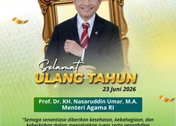 Kakanwil Jatim Ucapkan Selamat Ulang Tahun kepada Menteri Agama RI Prof. Dr. KH. Nasaruddin Umar, M.A.