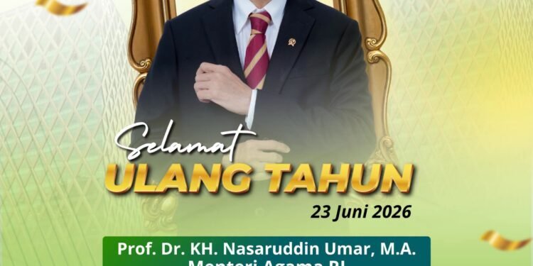 Kakanwil Jatim Ucapkan Selamat Ulang Tahun kepada Menteri Agama RI Prof. Dr. KH. Nasaruddin Umar, M.A.