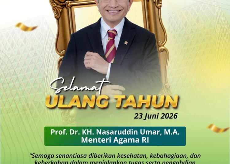Kakanwil Jatim Ucapkan Selamat Ulang Tahun kepada Menteri Agama RI Prof. Dr. KH. Nasaruddin Umar, M.A.