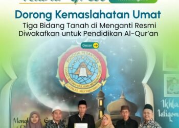 Demi Kemaslahatan Umat, Tiga Bidang Tanah Resmi Diwakafkan untuk Pesantren Tahfidz di Menganti